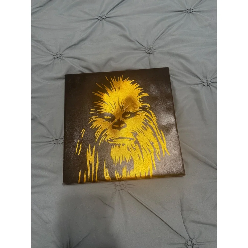 Star Wars Chewbacca Canvas Wall Art Gold Metallic Black Lucasfilm Ltd 12x12Decor